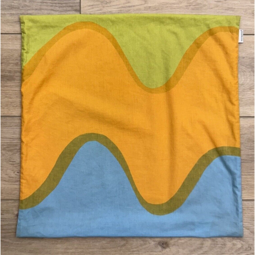 Vintage 60's MCM Marimekko Lokki Pattern Throw Accent Pillow‎ Cover Rare READ